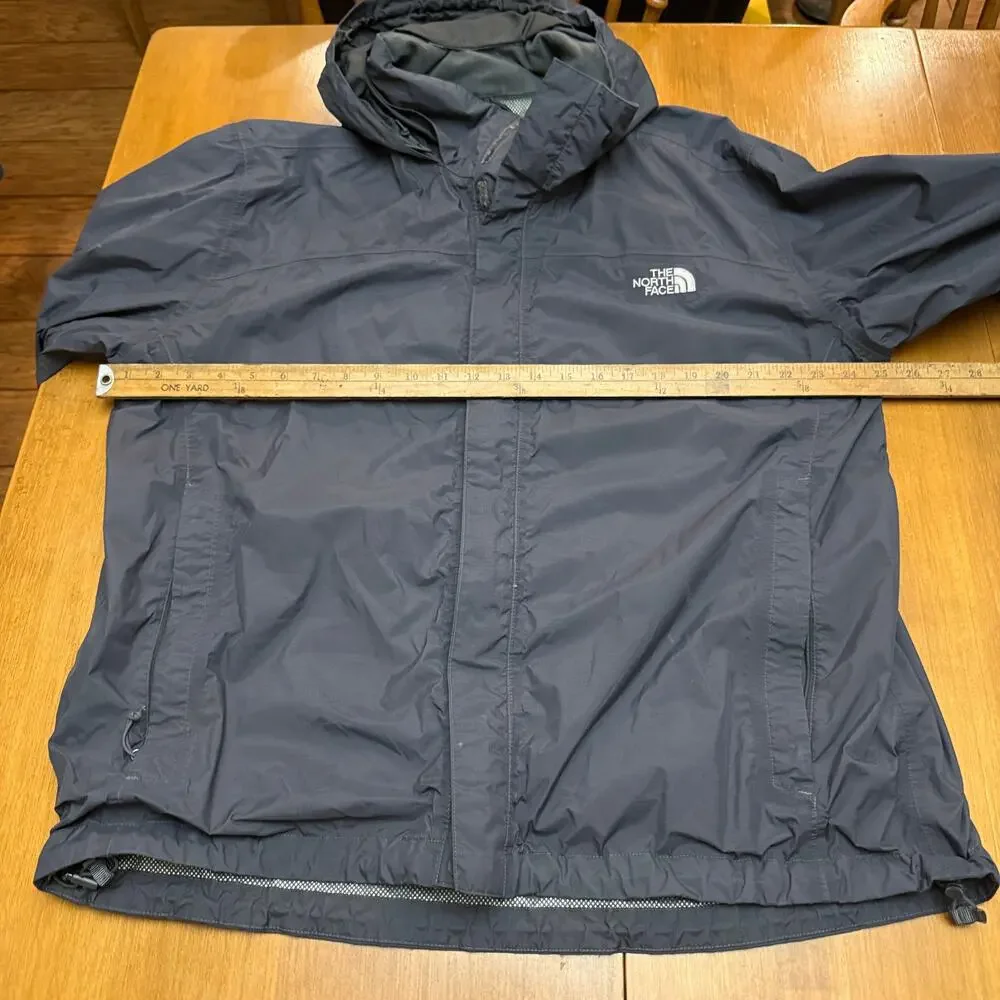 The North Face Men's Resolve HyVent Rain Jacket dark gray XL Hooded Waterproof